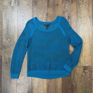 INC International Concepts Metallic Sparkle Teal Women's Sweater Size Medium